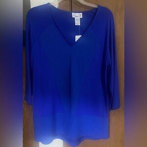 NWT Emma G 18”PTP SZ: S Royal Blue Top